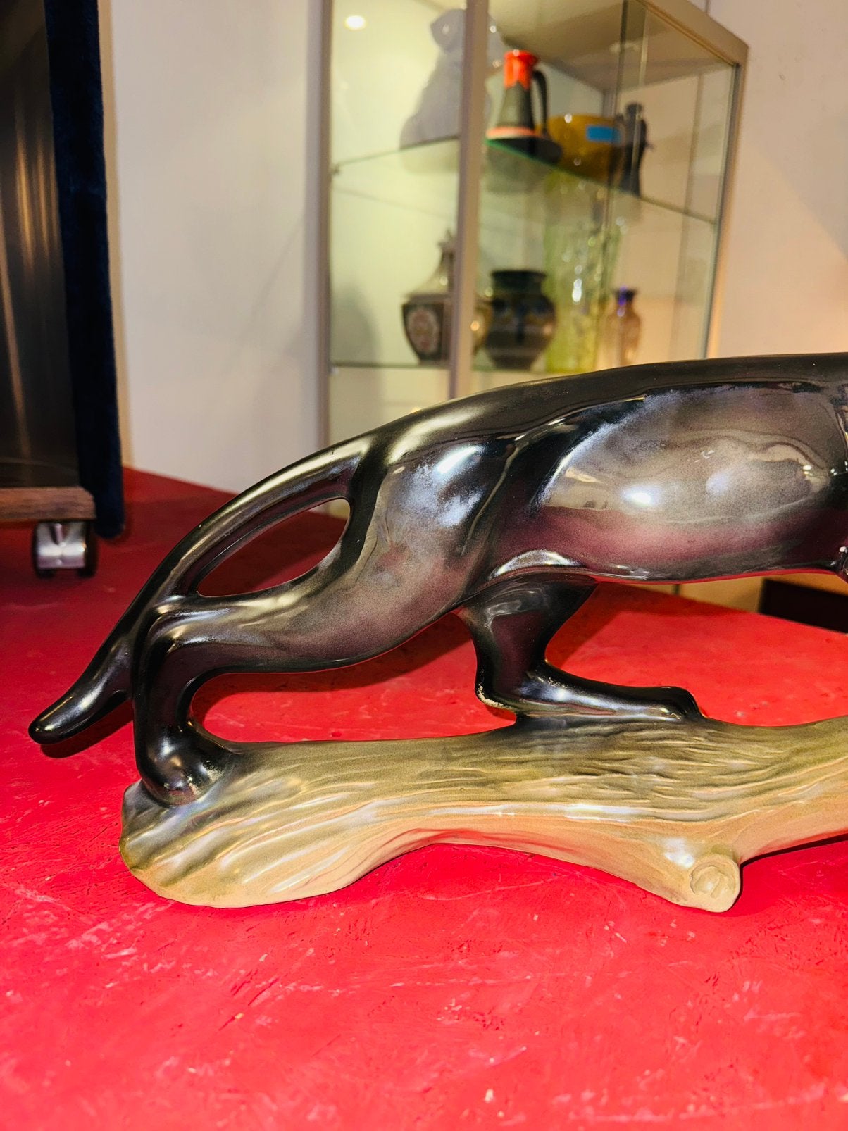 Vintage Jema Holland Panter op boomstam beeld nummer 328, Ophalen of Verzenden