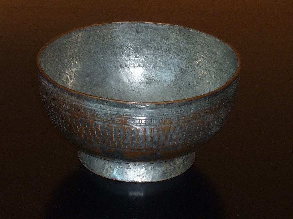 Arabische schaal, koper met tinlaag, Antiek en Kunst, Ophalen of Verzenden, Koper