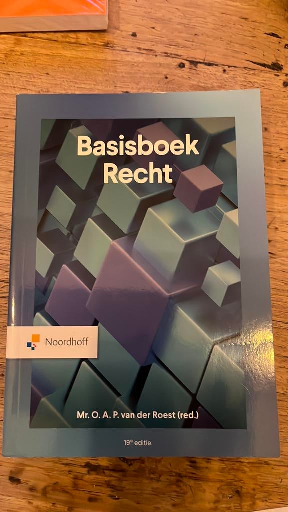 Basisboek recht 19e druk, Ophalen of Verzenden, Zo goed als nieuw