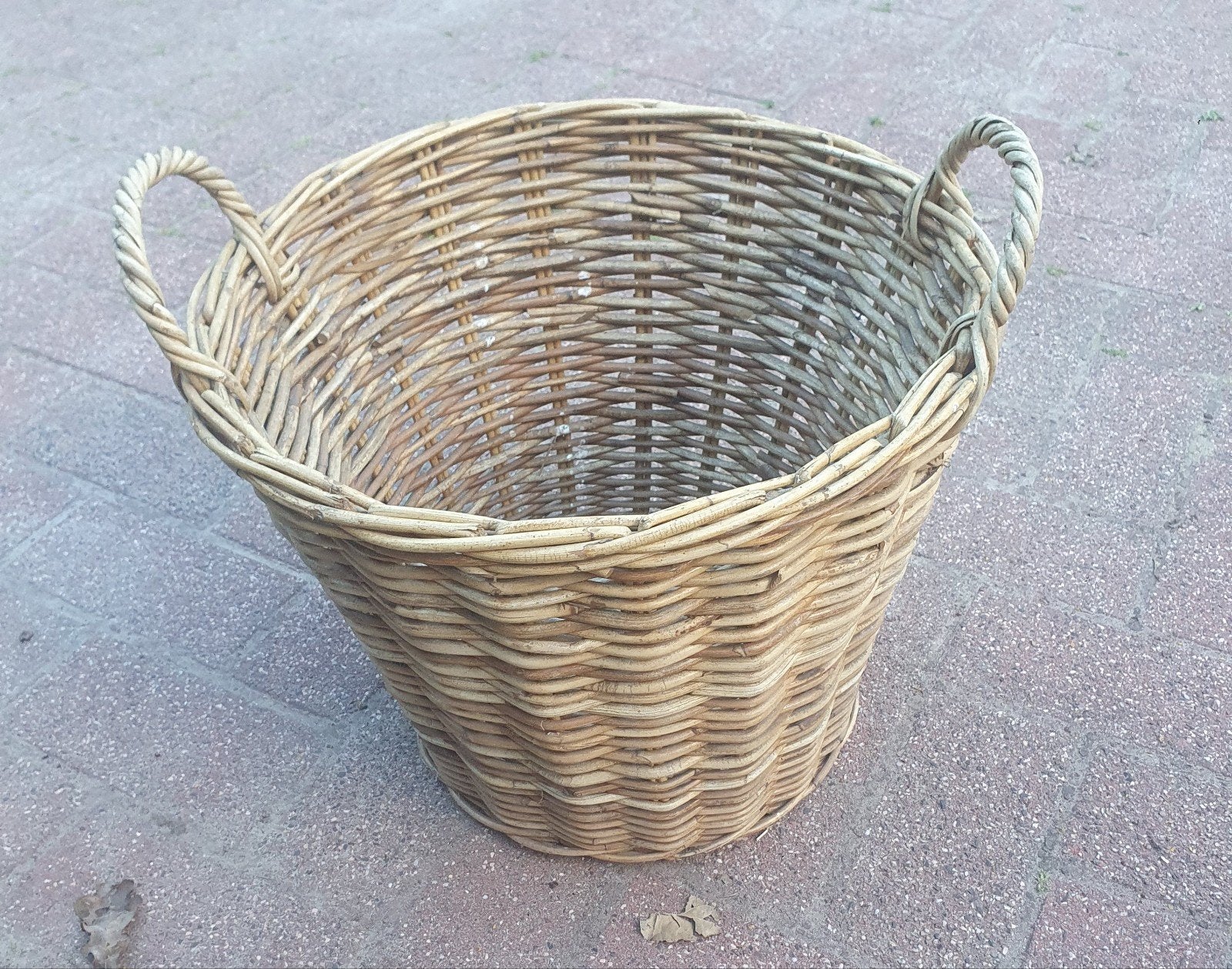 Rotan aardappelmand fruitmand mand Ø 40 cm, Huis en Inrichting, Ophalen, Zo goed als nieuw, Rond, Riet