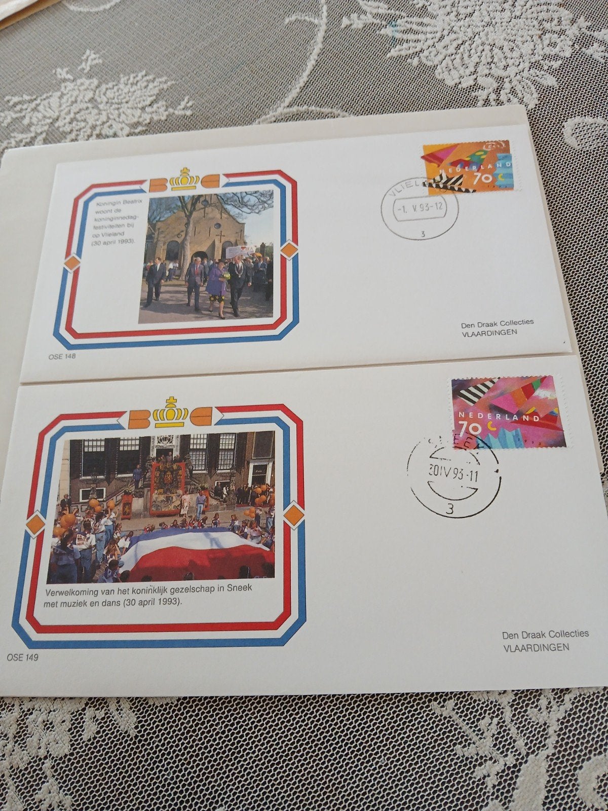 2  Oranje Souvenir enveloppen Koninginnedag, Ophalen of Verzenden, Nieuw, Nederland