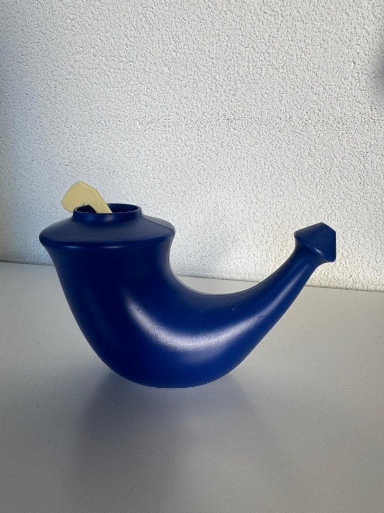 Rhino horn Volwassenen (blauw), Ophalen of Verzenden, Zo goed als nieuw, Overige typen
