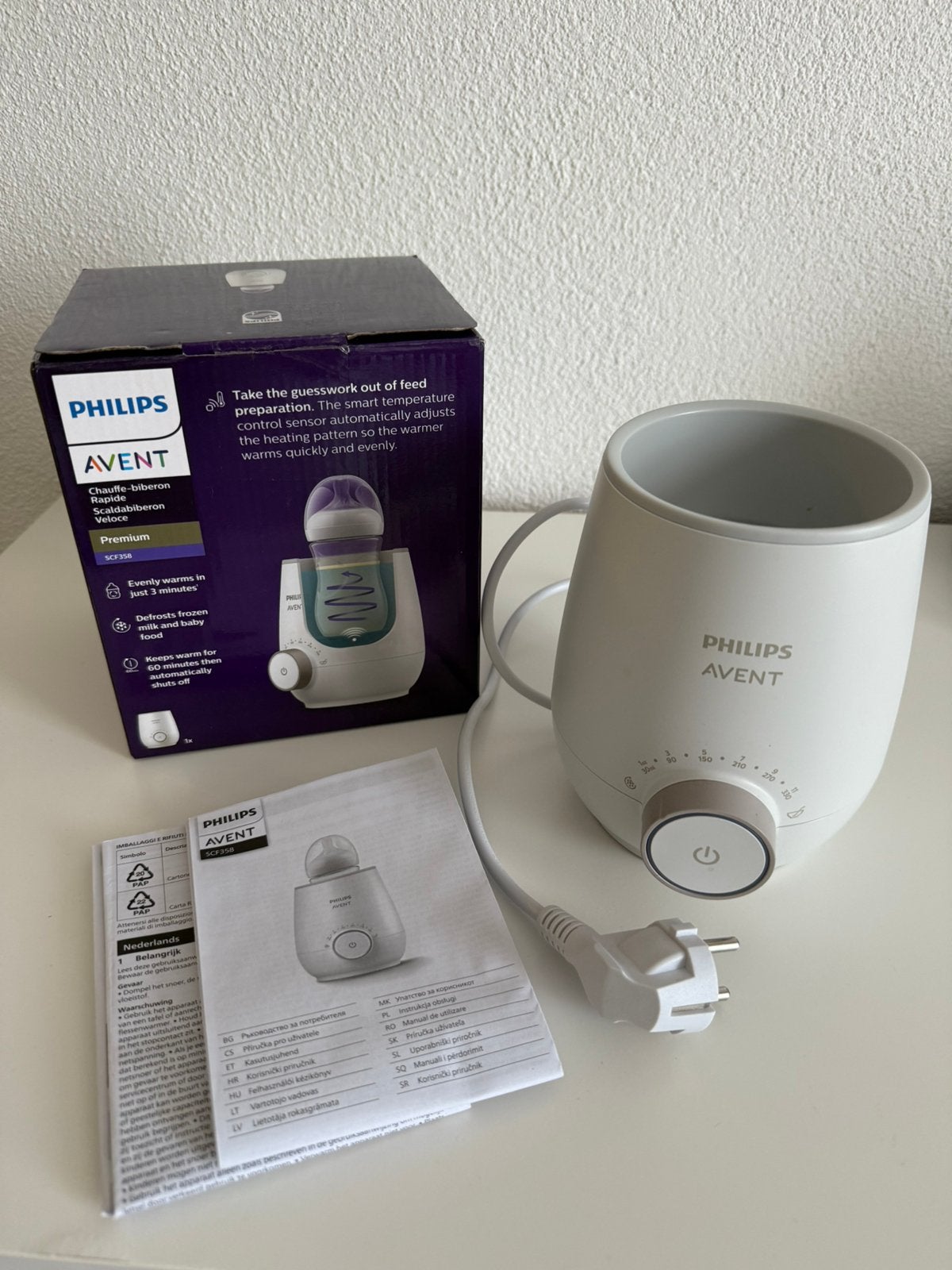 Philips Avent flessenwarmer, Ophalen of Verzenden, Nieuw, Flessen- of potjesverwarmer, Philips Avent