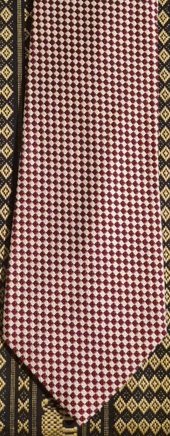 Jaquard patroon rood-wit design stropdas G. Lortzer, Ophalen of Verzenden, Nieuw, Rood