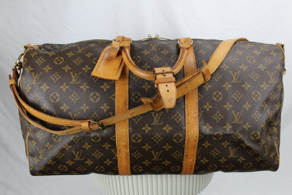 Louis Vuitton Keepall 55 Bandoulière - 1210, 40 tot 60 cm, 30 cm of meer, Gebruikt, Bruin