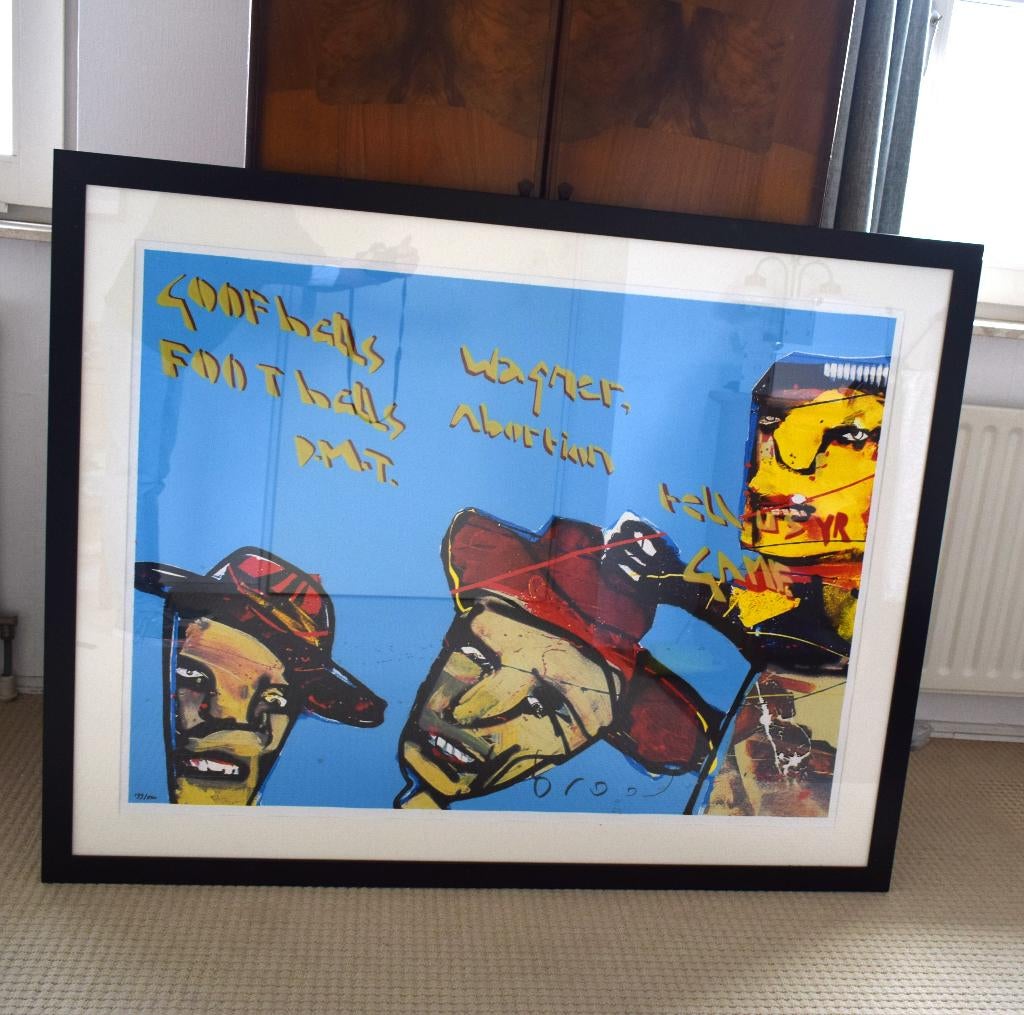 Herman Brood - Goofballs - Zeer Groot - Nieuw ingelijst, Antiek en Kunst, Kunst | Litho's en Zeefdrukken, Ophalen of Verzenden