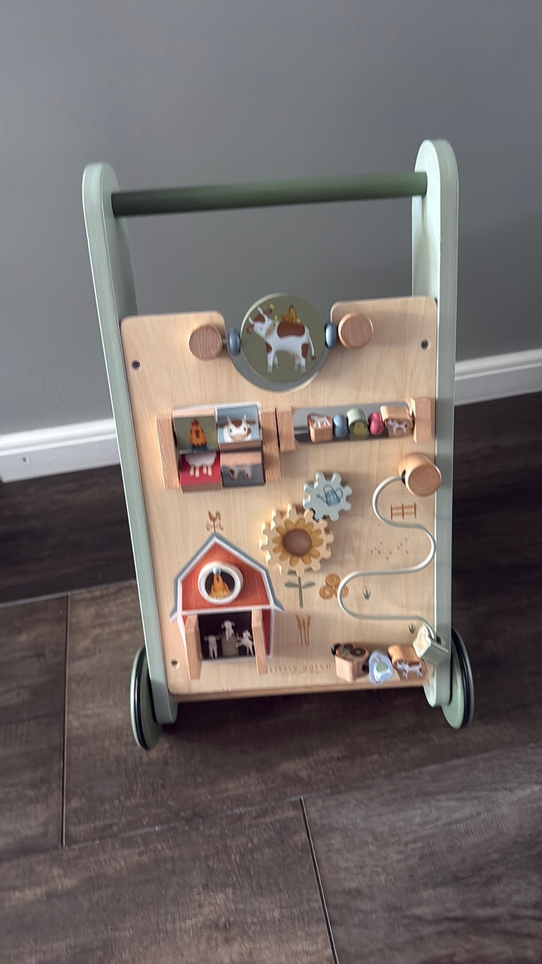 Loopwagen little dutch farm/ boerderij, Kinderen en Baby's, Ophalen, Zo goed als nieuw, Duw- of Trekspeelgoed