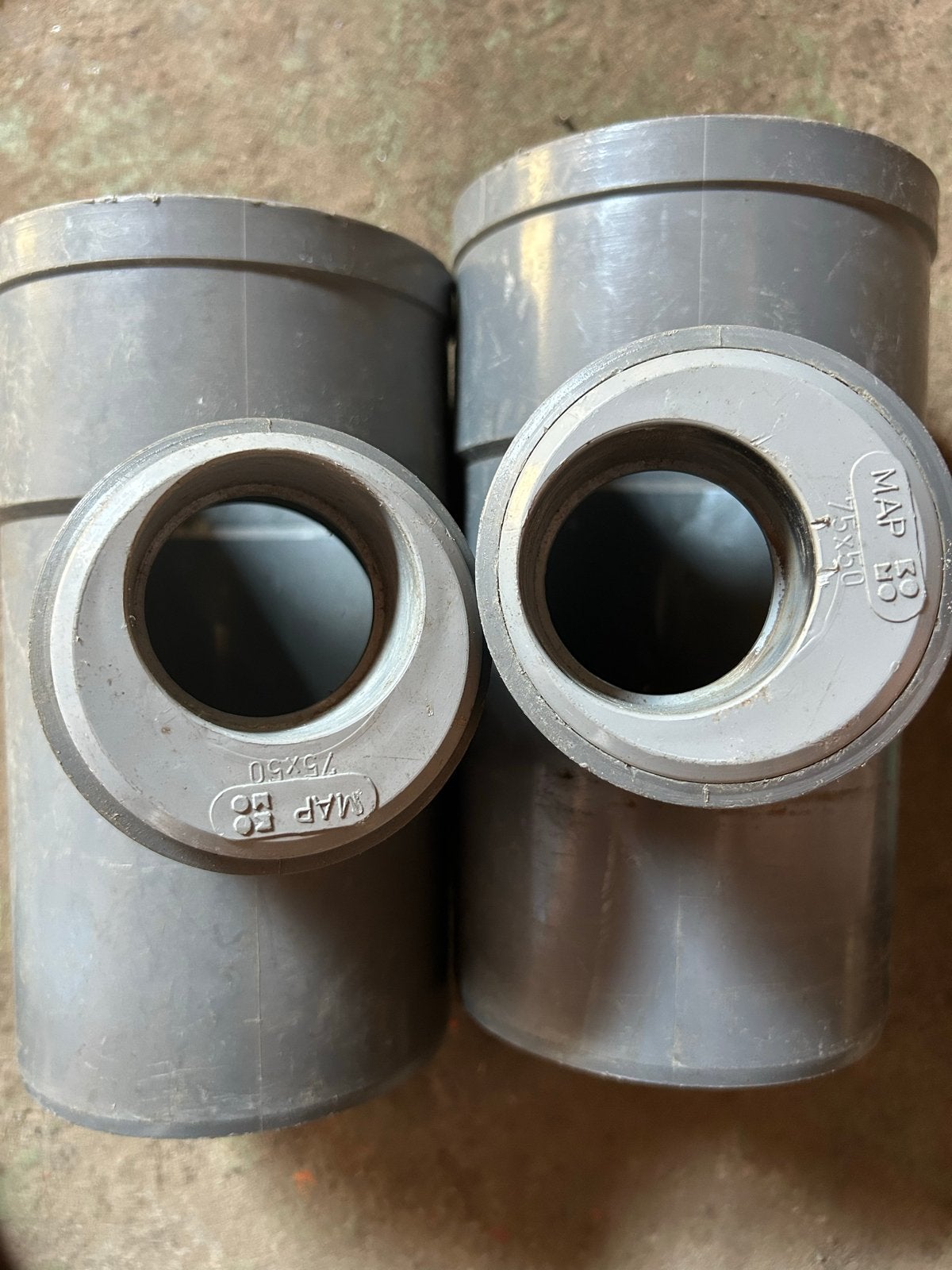 PVC T-stuk 125 mm 50mm, Ophalen of Verzenden, Gebruikt