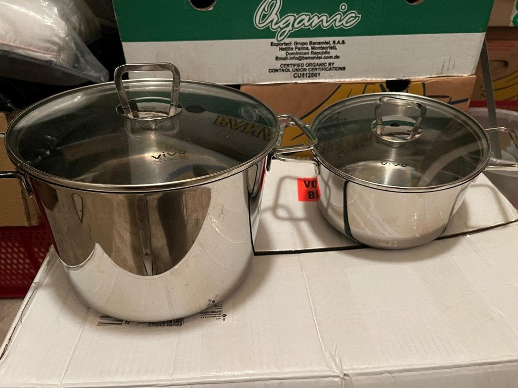 Vivo kookpannen, Ophalen, Gebruikt, Met handvatten, Rvs