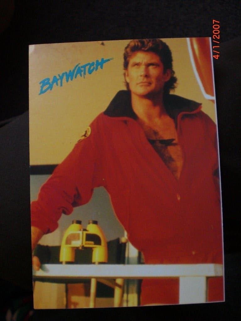 kaart Baywatch David Hasselhoff, Ophalen of Verzenden, 1980 tot heden, Ongelopen, Sterren en Beroemdheden