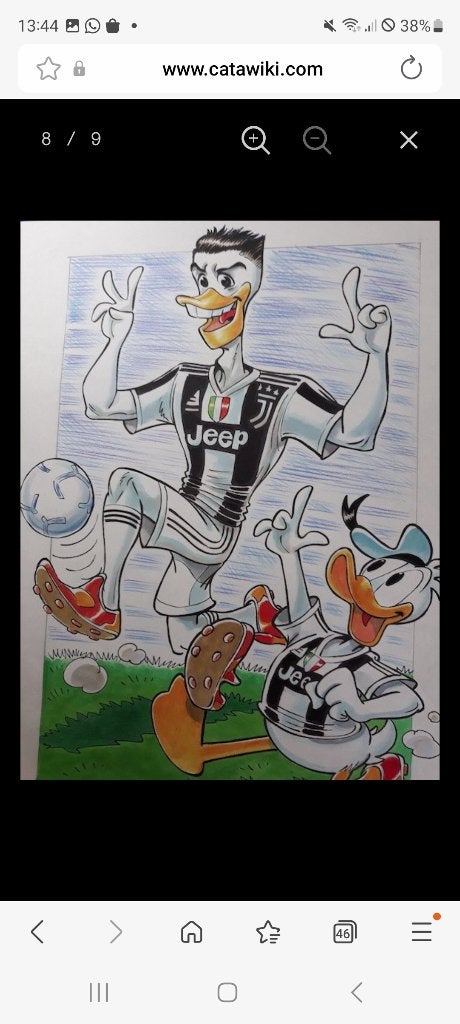CR7 Ronaldo en Donald Duck Juventus, Ophalen of Verzenden, Zo goed als nieuw, Buitenlandse clubs, Overige typen