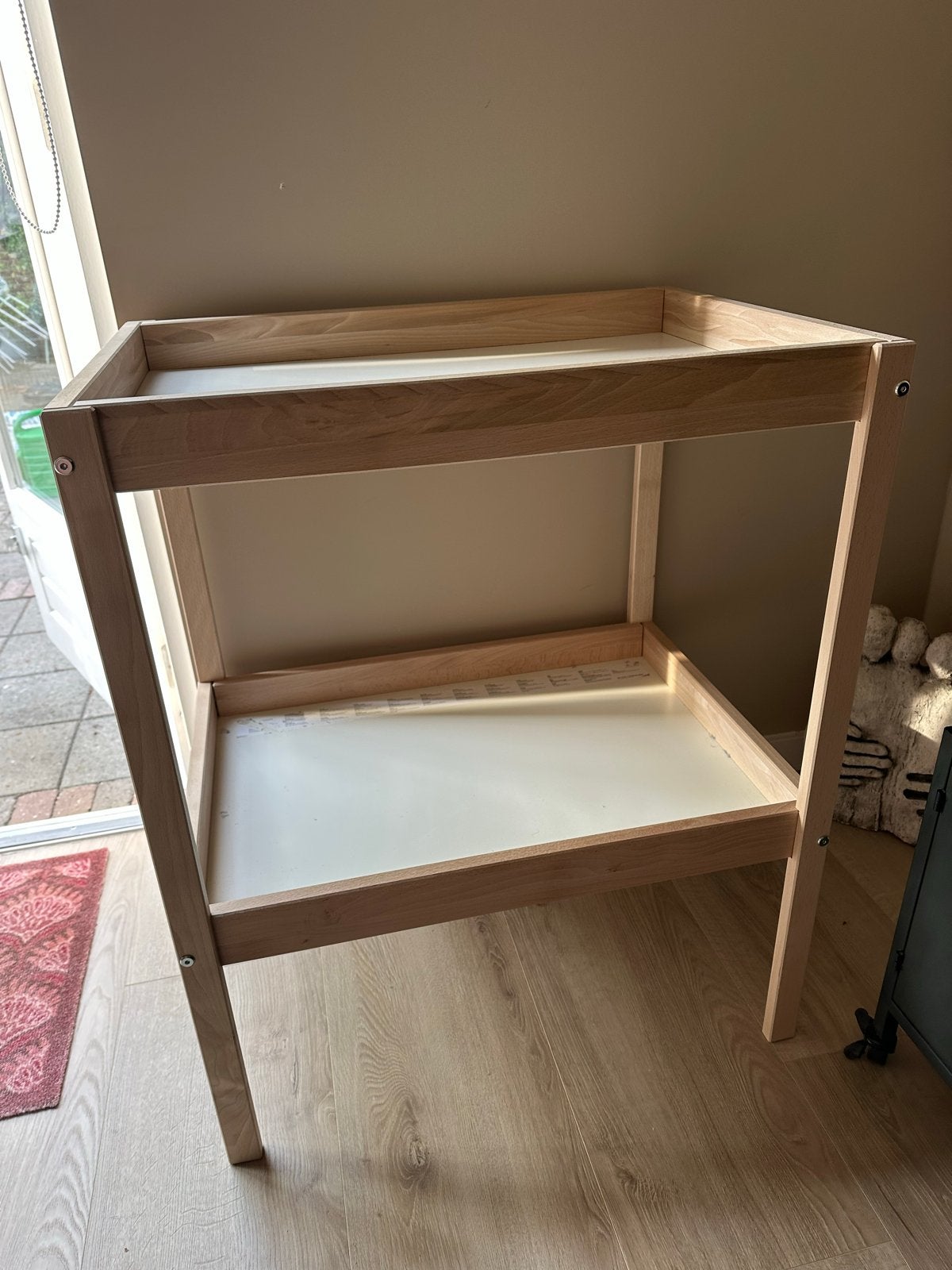 Ikea SNIGLAR Commode, beuken/wit, 53x72x87 cm, Ophalen, 50 tot 70 cm, Zo goed als nieuw, 75 tot 100 cm