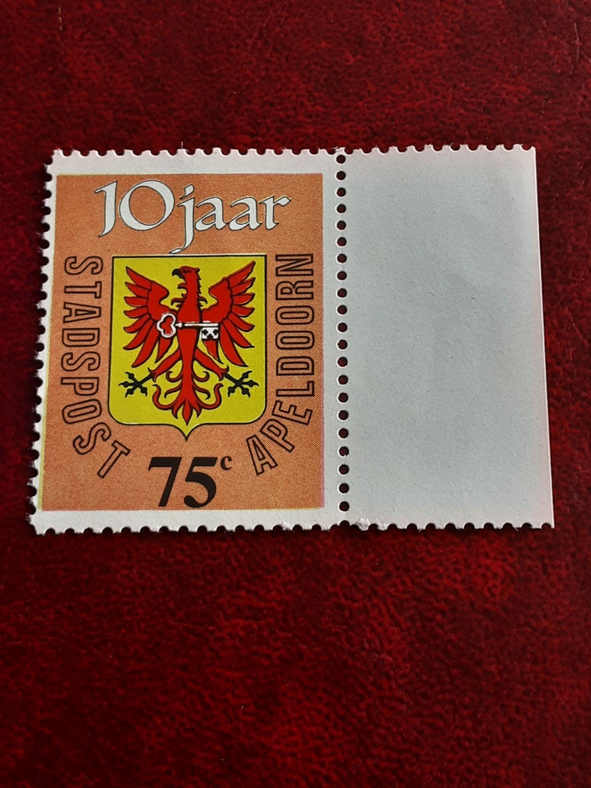 Stadspost Apeldoorn.  10 Jaar Stadspost Apeldoorn.  75ct ( p, Postzegels en Munten, Ophalen of Verzenden
