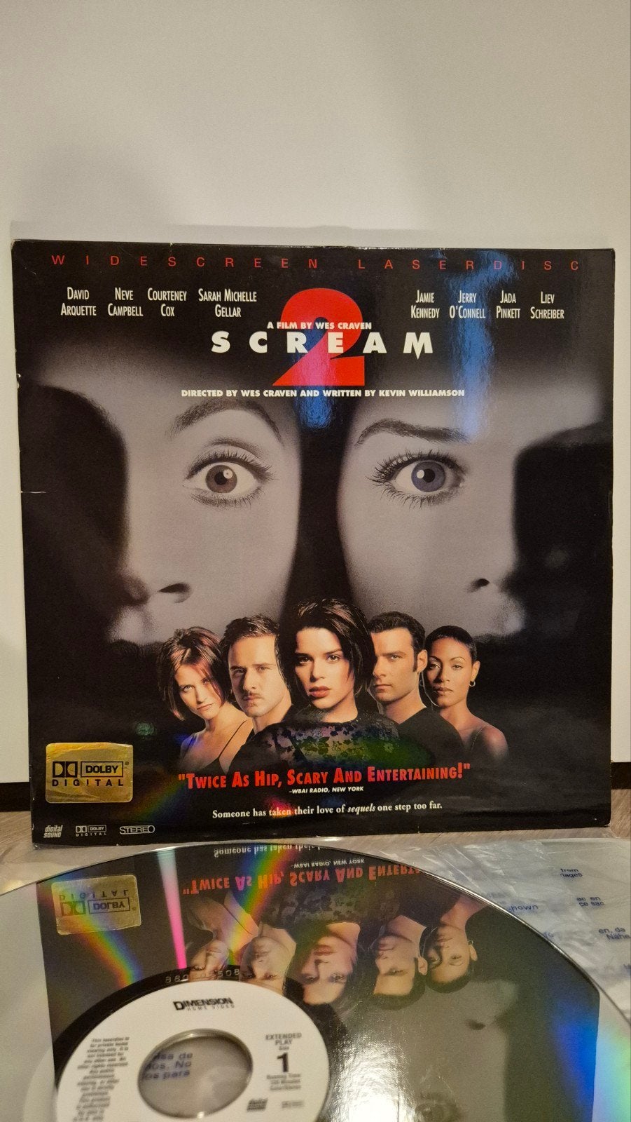 Scream 2 Ac-3 Laserdisc, Vanaf 16 jaar, Breedbeeld, Engels, Ophalen of Verzenden