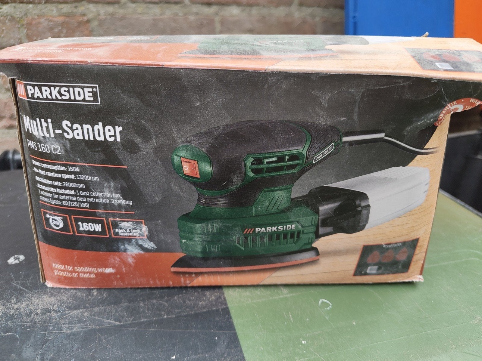 Parkside Multi-Sander PMS 160 C2 - schuurmachine, Doe-het-zelf en Verbouw, Ophalen, Gebruikt, Minder dan 600 watt, Overige typen