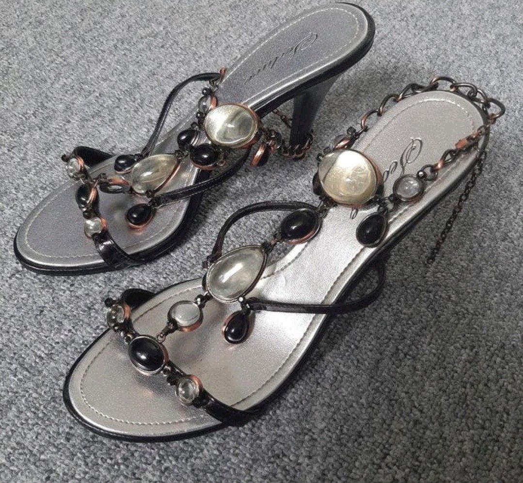 Zomer slippers met hakken, Kleding | Dames, Schoenen, Zwart, Nieuw, Seduce, Sandalen of Muiltjes