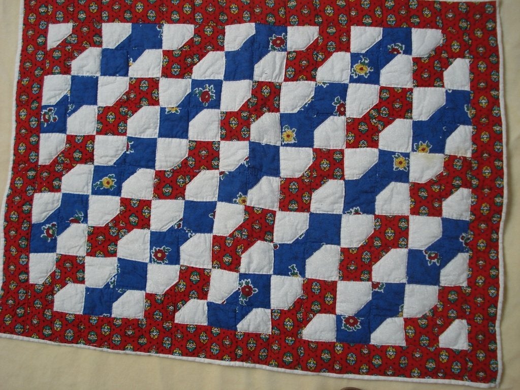 Kleedje, handgemaakt, 46x64 cm, voor op tafel of kast, 50 tot 100 cm, Blauw, Zo goed als nieuw, Rechthoekig