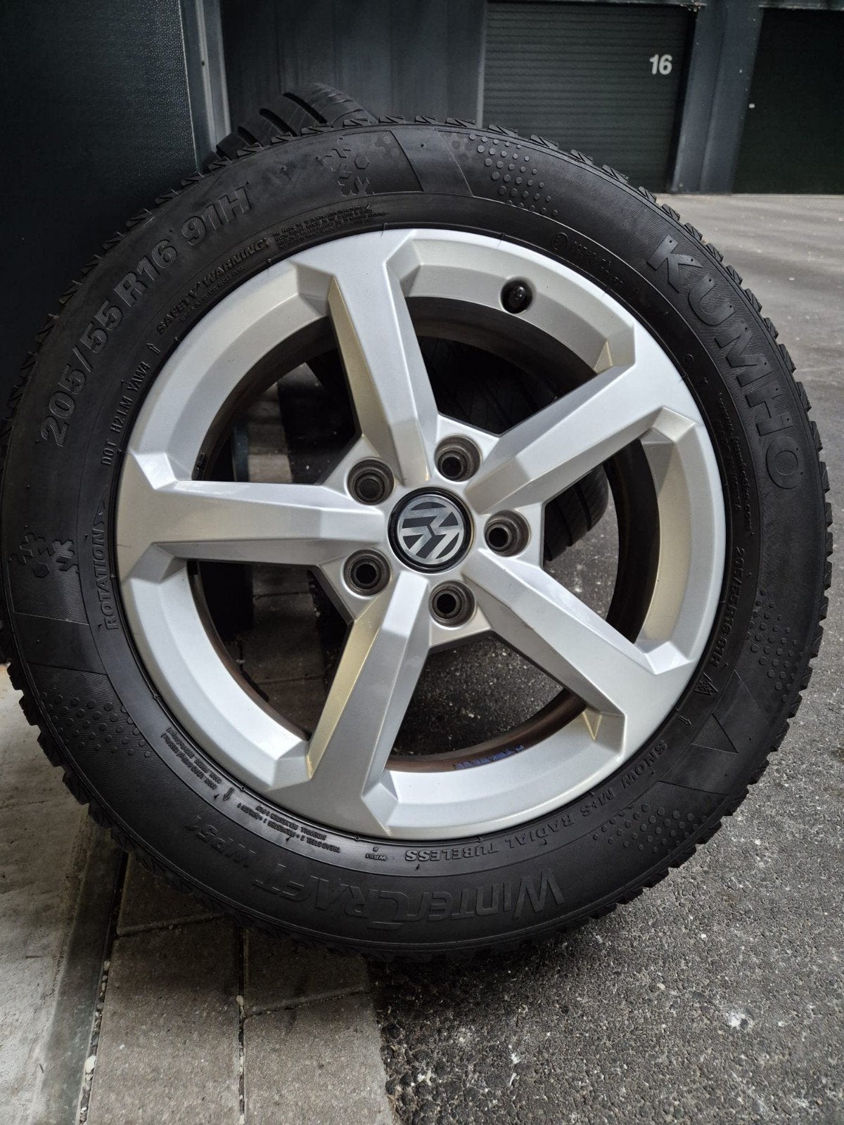 5x112/16 inch orgineel Audi Winterset, Auto-onderdelen, Ophalen, 16 inch, Banden en Velgen, 205 mm
