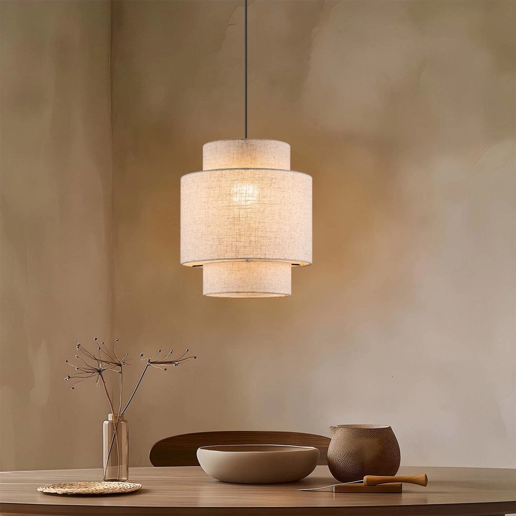 NOUS lamp wehkamp, Huis en Inrichting, Ophalen of Verzenden, Zo goed als nieuw, Stof, Bohemian, linnen, chique, bali