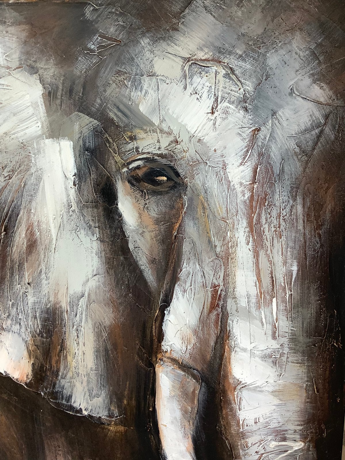 Schildering olifant, schilderij, Ophalen