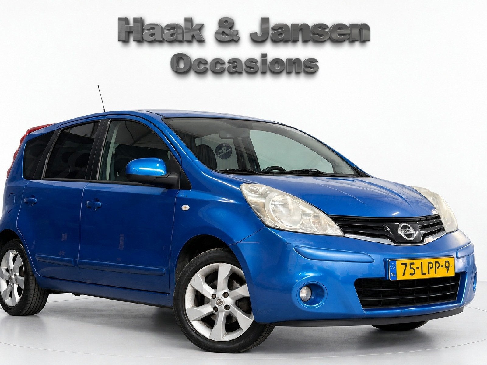 Nissan Note 1.4 Life + Airco - Cruise - Elek ramen - Elek sp, Auto's, Voorwielaandrijving, Gebruikt, Blauw, 49 €/maand