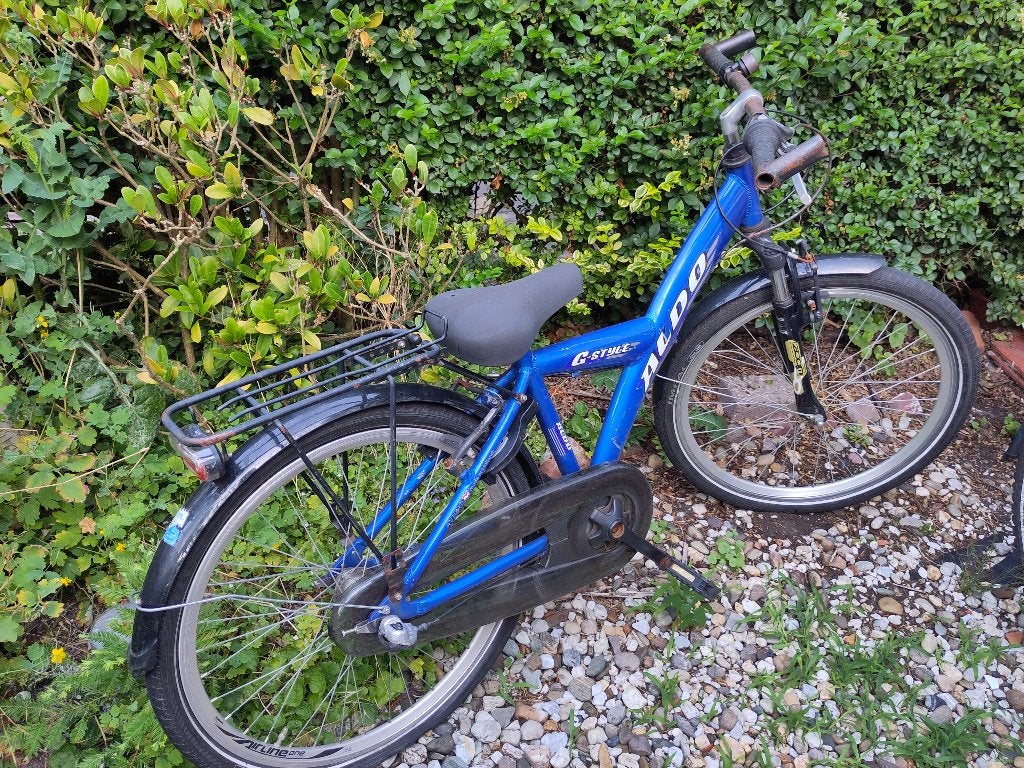 Stoere kinderfiets Aldo 24" (7-10jr), Terugtraprem, Gebruikt, Geen vering, Ophalen