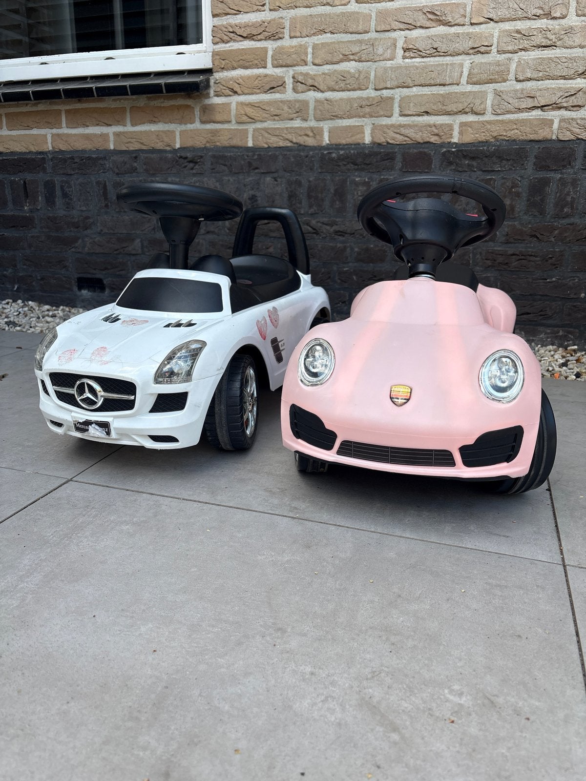 Loopauto's: Mercedes-Benz en Porsche (set), Ophalen, Gebruikt