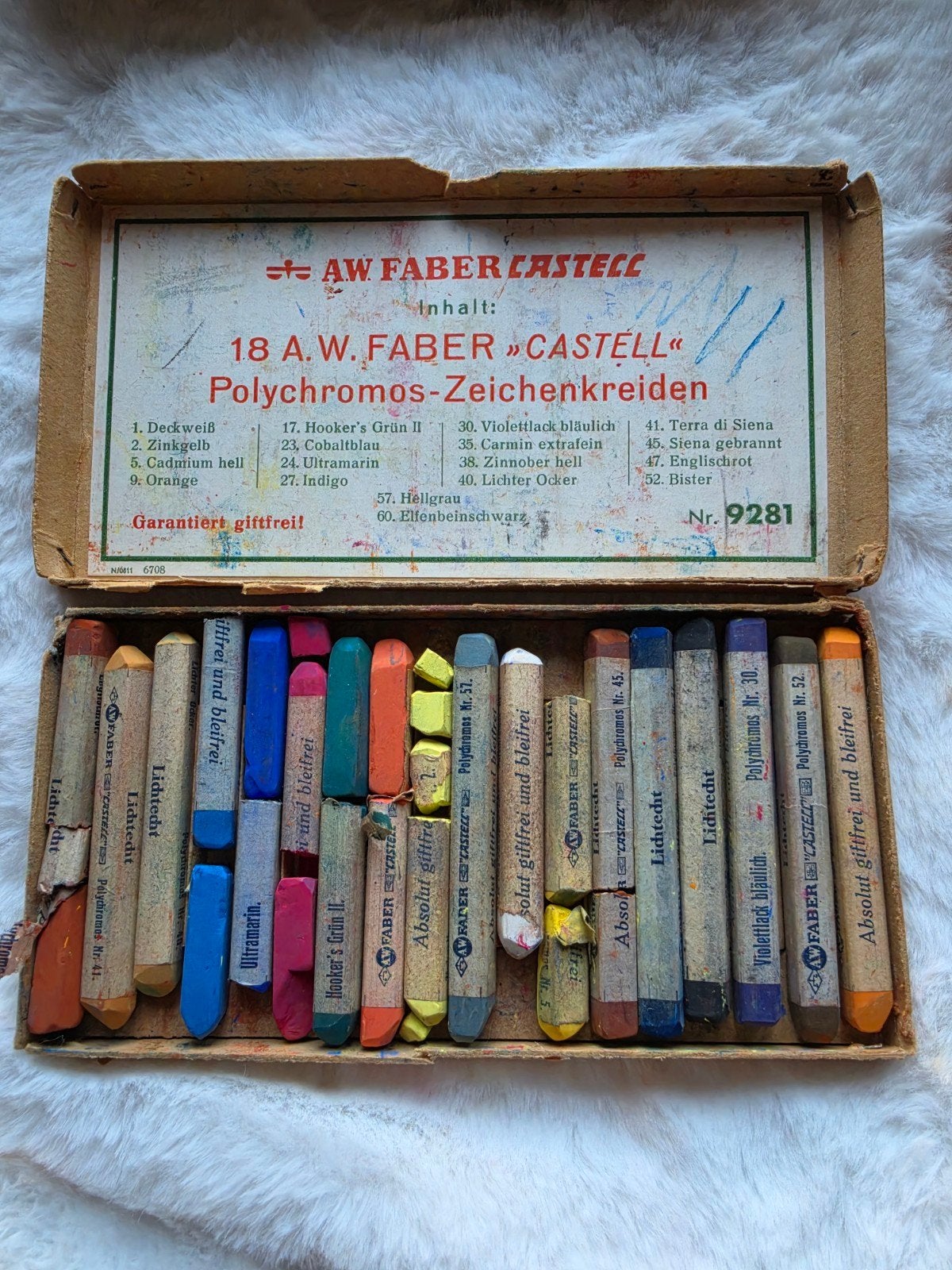 Vintage A.W. Faber-Castell Polychromos tekenkrijtjes, Ophalen of Verzenden, Gebruikt, Overige typen