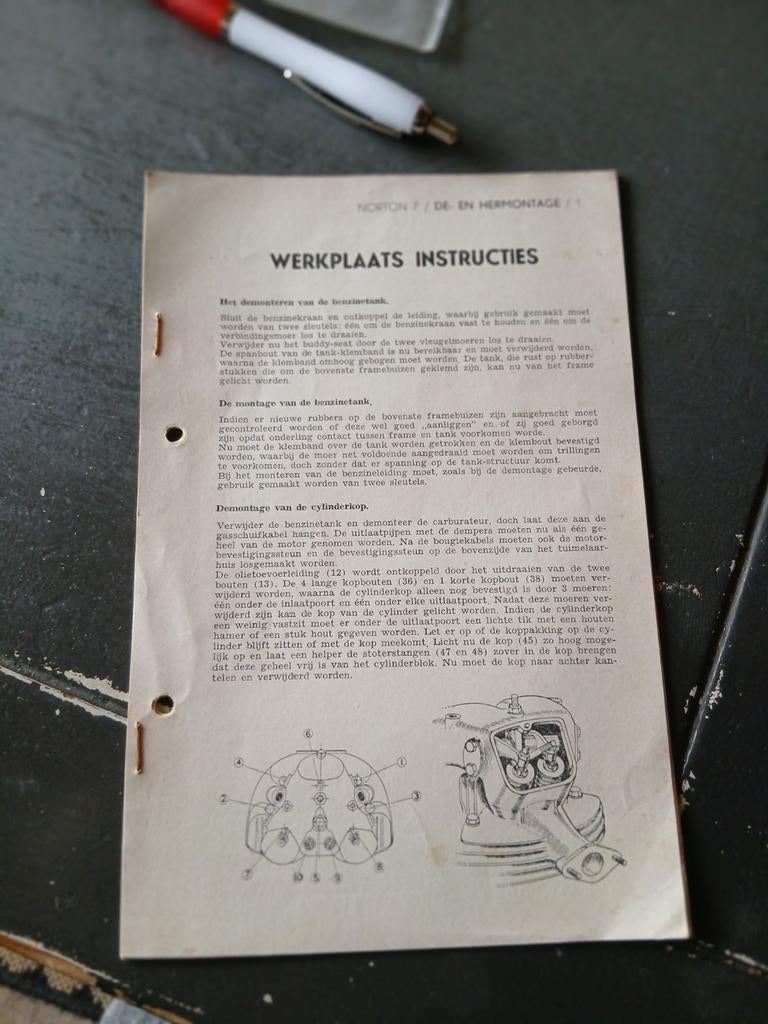 Norton 7, Motoren, Ophalen