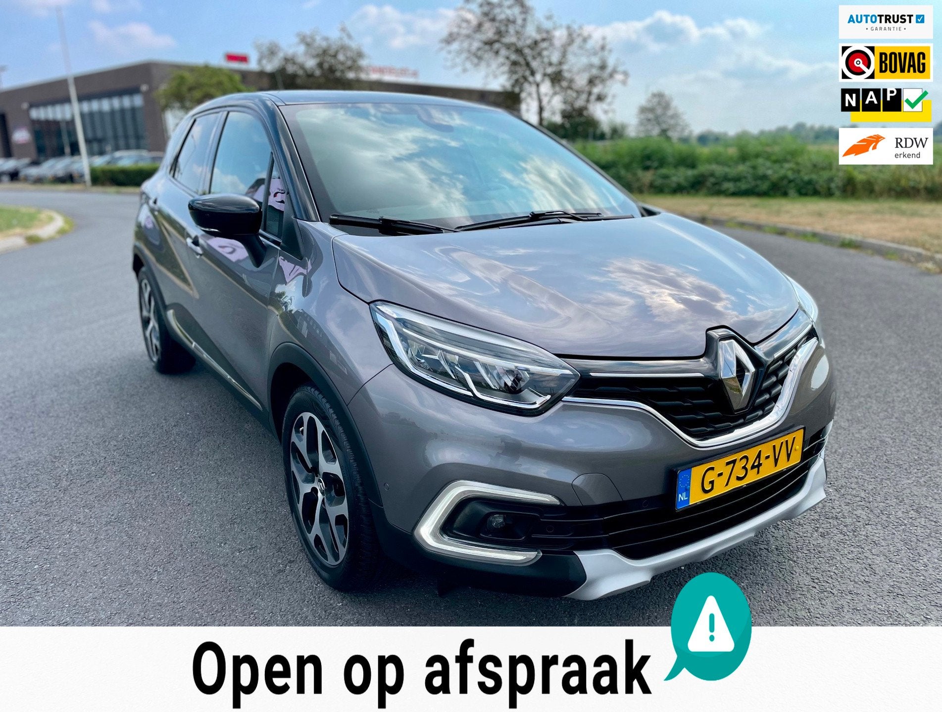 Renault Captur 1.3 TCe Intens Aut, 150pk, Trekhaak, Cam, Cru, Auto's, Renault, Stof, Gebruikt, 4 cilinders, 150 pk