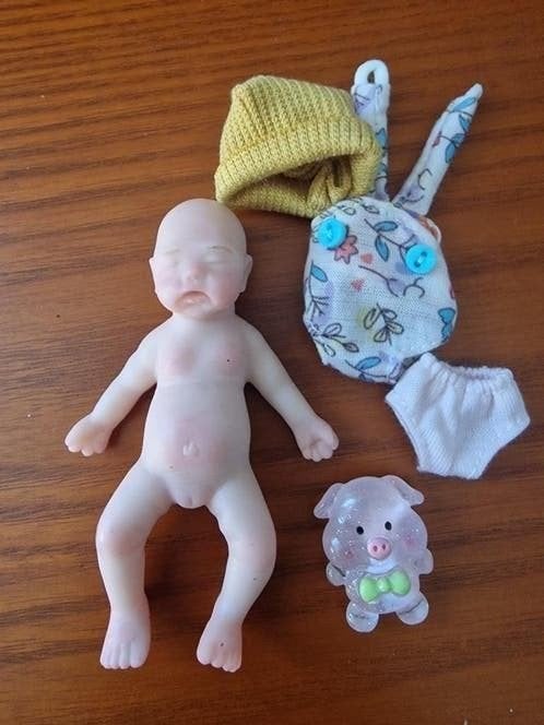 Mini Reborn Popje 8 cm met Kleding en Accessoires, Ophalen of Verzenden, Nieuw