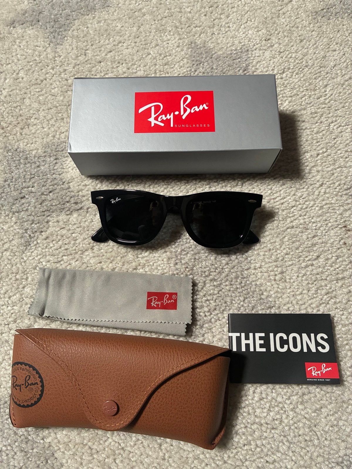 Ray-Ban Wayfarer Zonnebril, Zonnebril, Zwart, Ophalen of Verzenden, Zo goed als nieuw