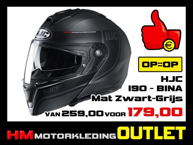 Motorhelm HJC I90 Davan - Mat Zwart-Grijs - XS-54, Motoren, Systeemhelm, HJC, Niet ingevuld, Dames
