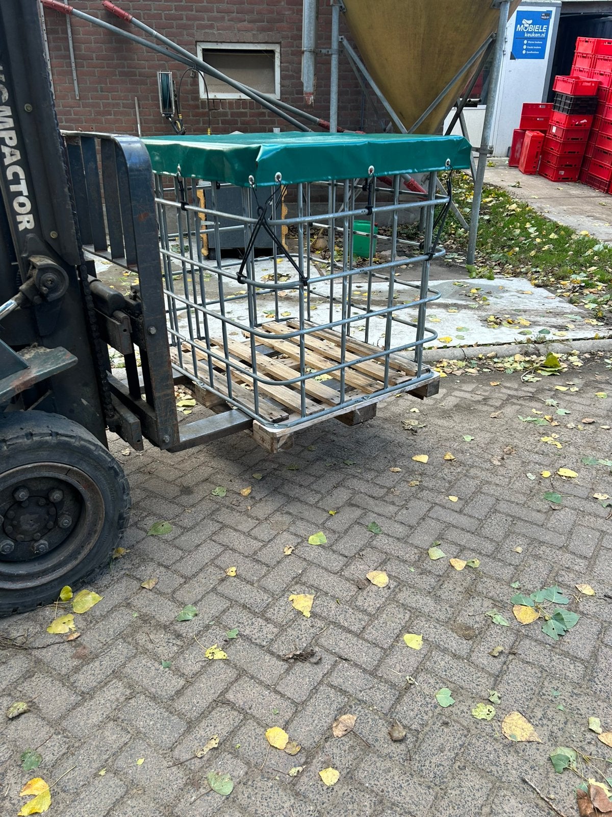 Brandhout krat ibc, Minder dan 3 m³, Ophalen