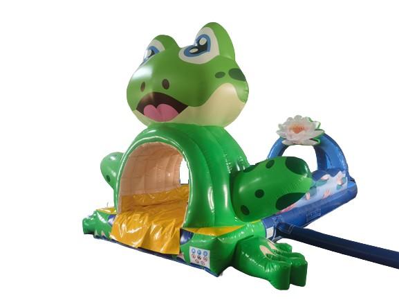 Te koop mooie nieuwe buikglijbaan springkussen kikker 10m, Hobby en Vrije tijd, Ophalen of Verzenden, Nieuw, Verjaardag
