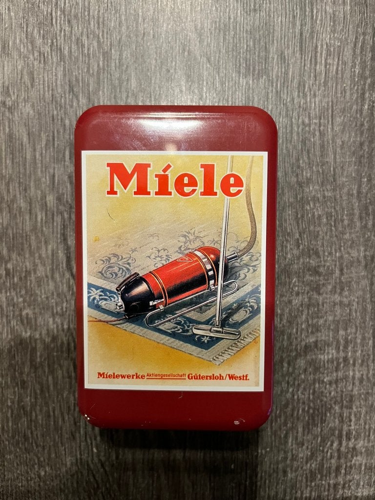 Vintage Miele opberg blik, Ophalen of Verzenden, Zo goed als nieuw, Overige