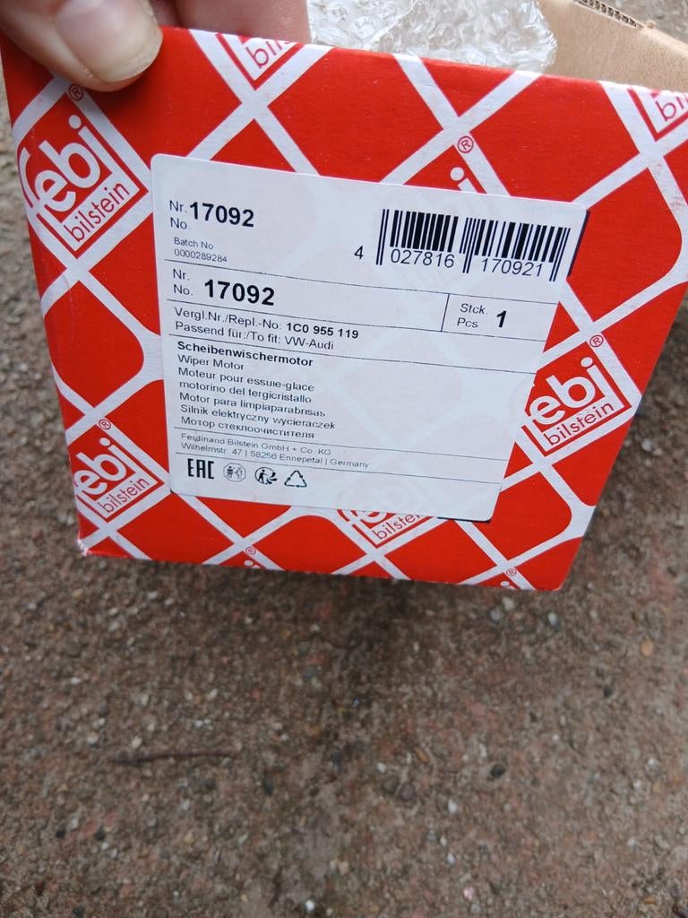 Febi bilstein ruitenwisser motor vw, audi, seat, Auto-onderdelen, Ophalen of Verzenden, Nieuw, Seat