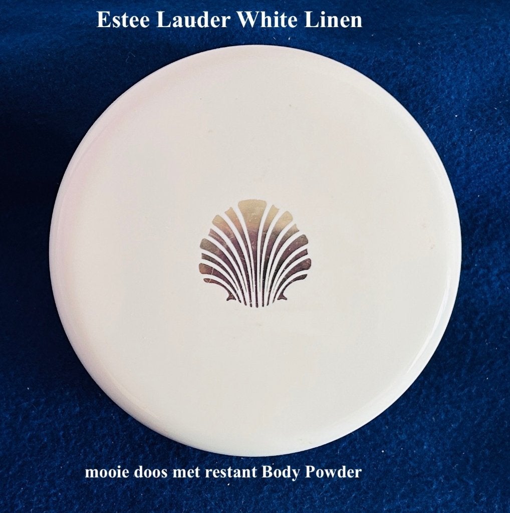 Orig Doos + Rest ESTEE LAUDER White Linen Body Powder, Ophalen, Nieuw, Bodylotion, Crème of Olie