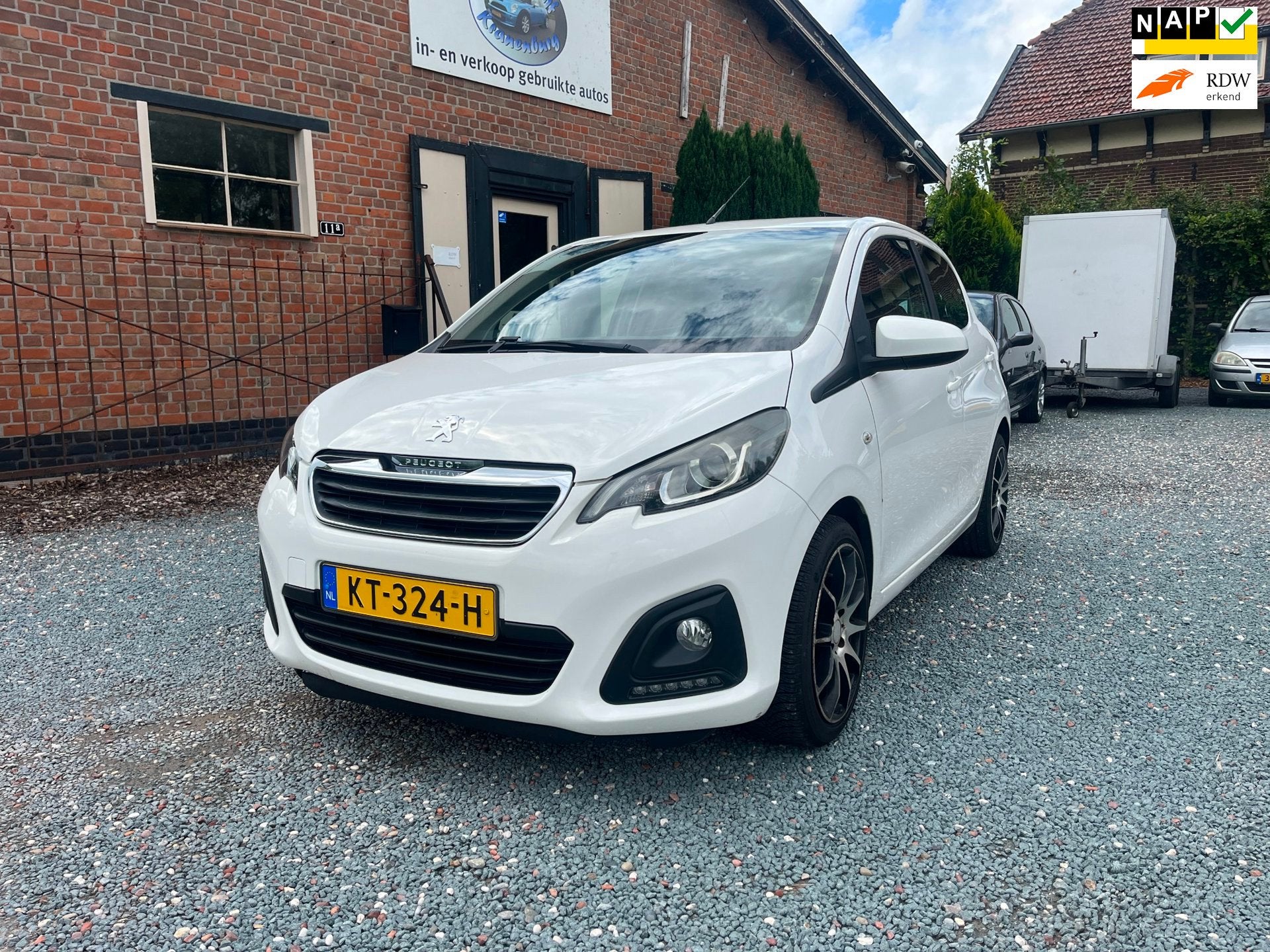 Peugeot 108 1.0 e-VTi Blue Lion ( Airco + Elektrische ramen, Stof, Gebruikt, 4 stoelen, Wit