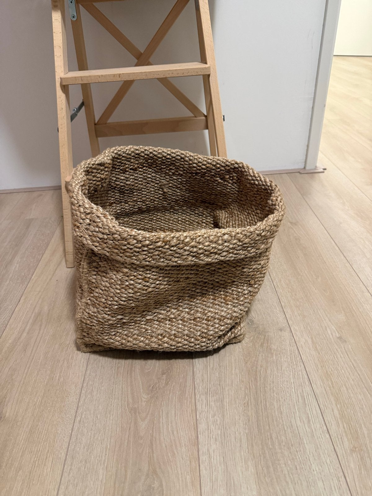 Jute opbergmand - Handgemaakt en veelzijdig, Gebruikt, Mand, Ophalen of Verzenden, Handgemaakt