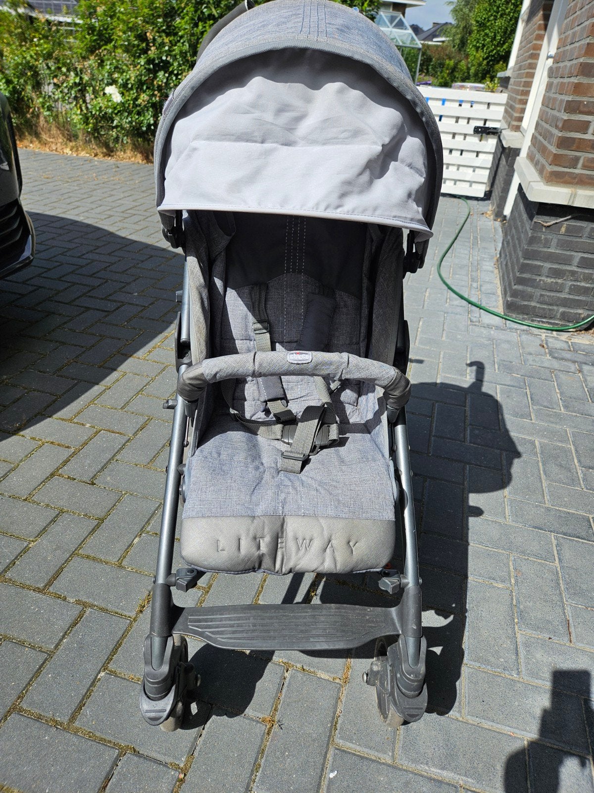Chicco  buggy met voetenzak en buggydrager voor de fiets, Ophalen, Gebruikt, Overige merken, Verstelbare rugleuning