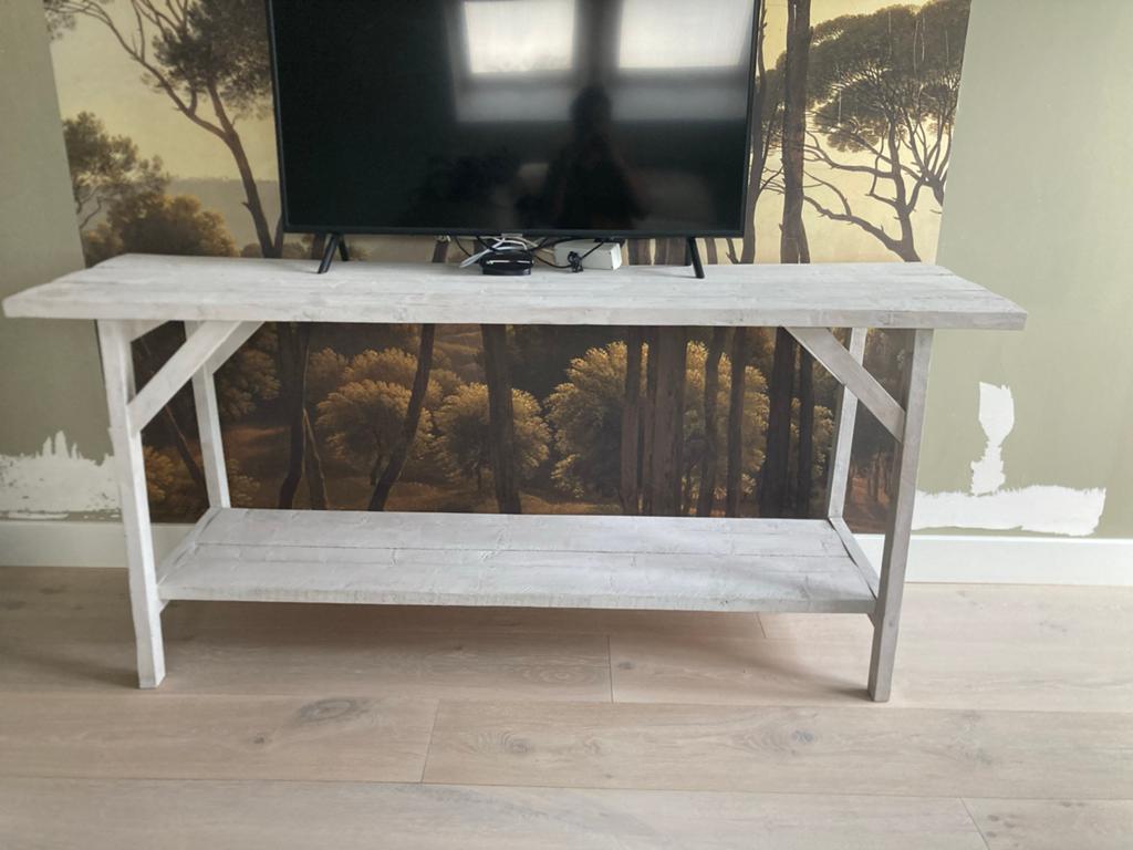Huisje Sfeer houten dressoir / sidetable 180x80x49 cm, Ophalen, Zo goed als nieuw, 150 tot 200 cm, Overige houtsoorten