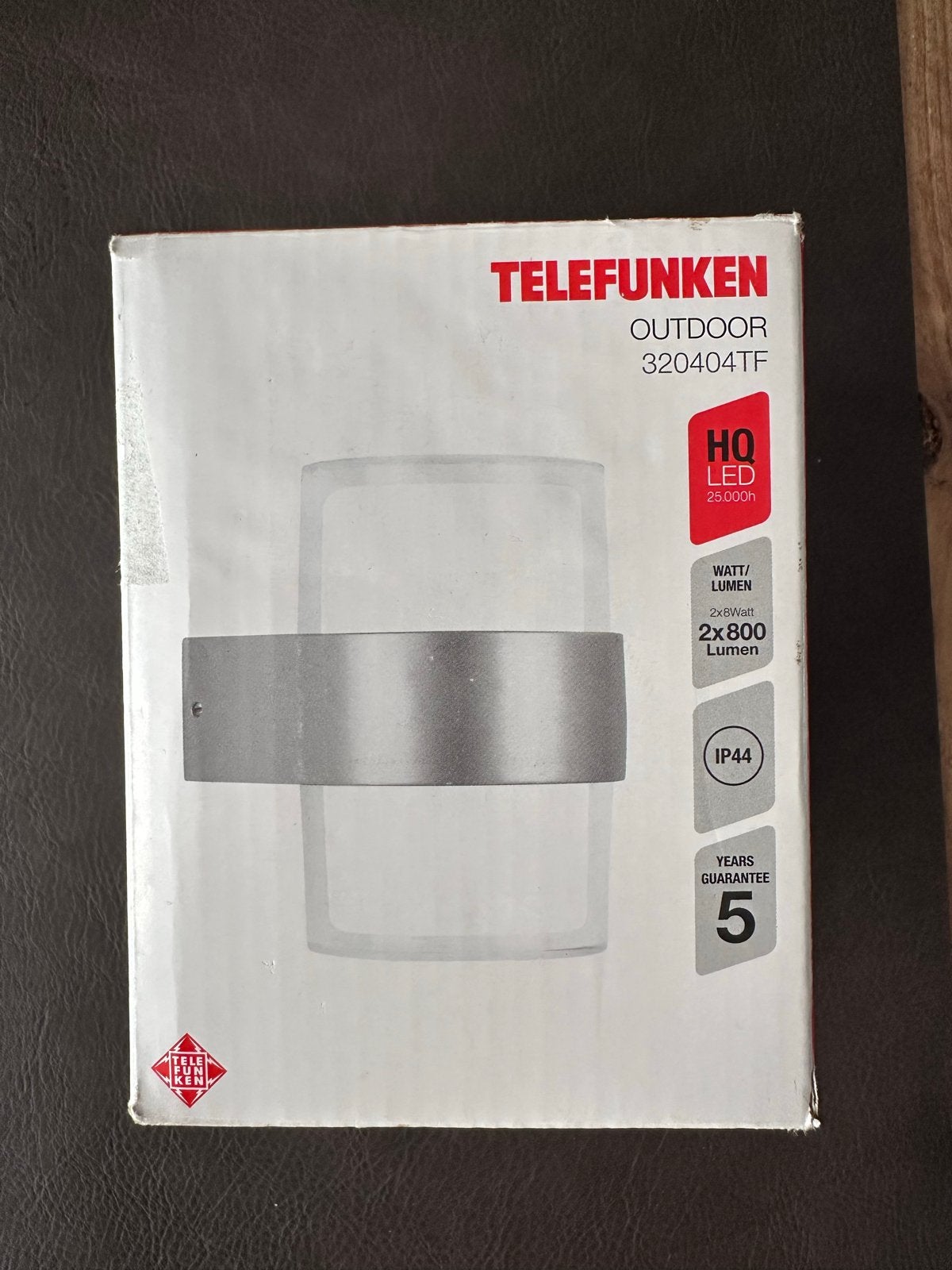 Telefunken Outdoor LED Wandlamp - Nieuw in doos, Huis en Inrichting, Overige merken, Waterbestendig, Grijs, Nieuw