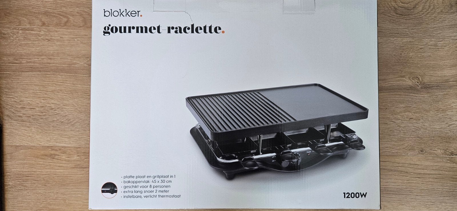 Gourmet/raclette BLOKKER. Geschikt voor 8 personen, Ophalen, Zo goed als nieuw, 8 personen of meer
