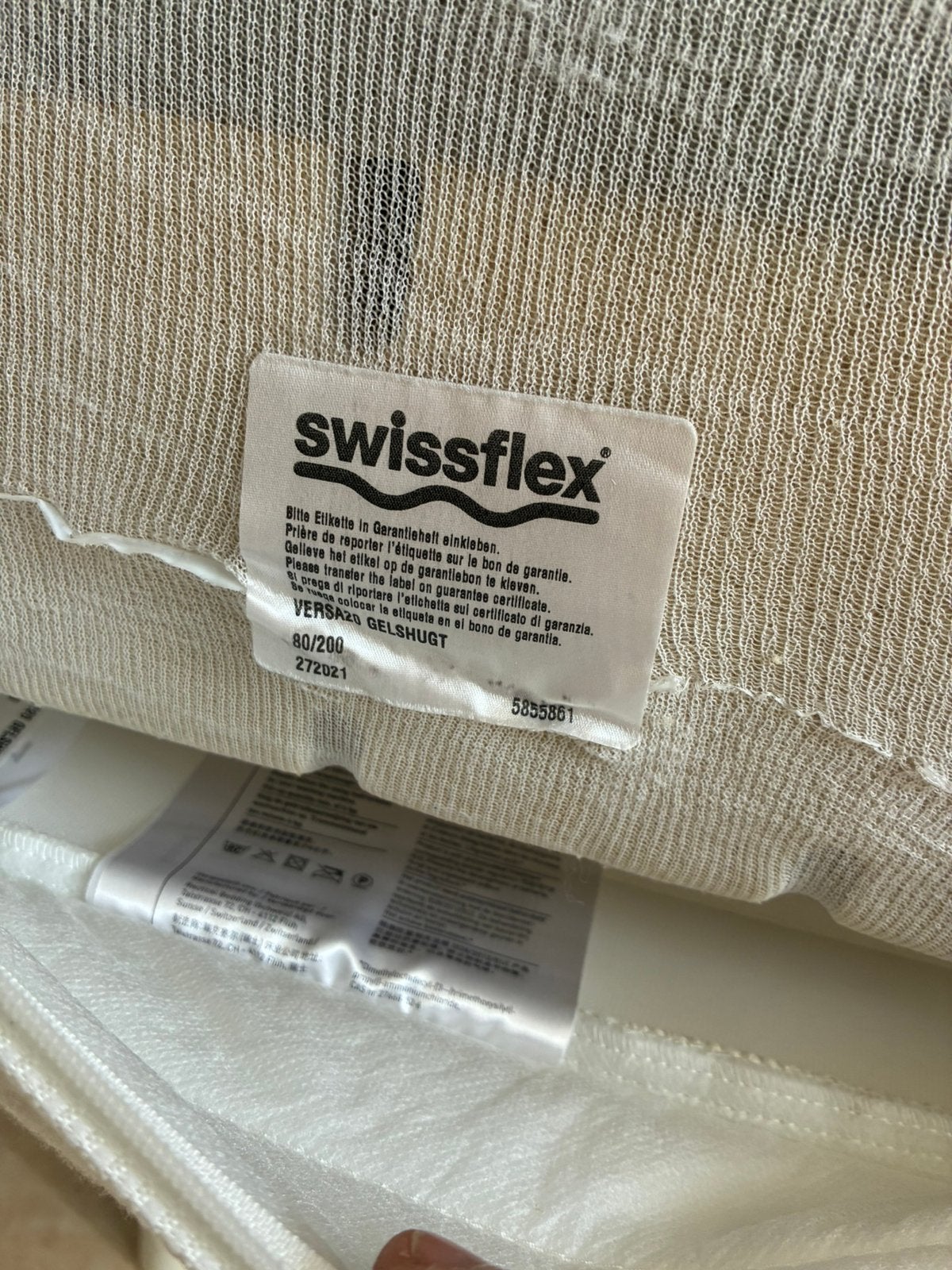 Swissflex matras 80 x 200, Eenpersoons, Ophalen of Verzenden, Zo goed als nieuw, 80 cm