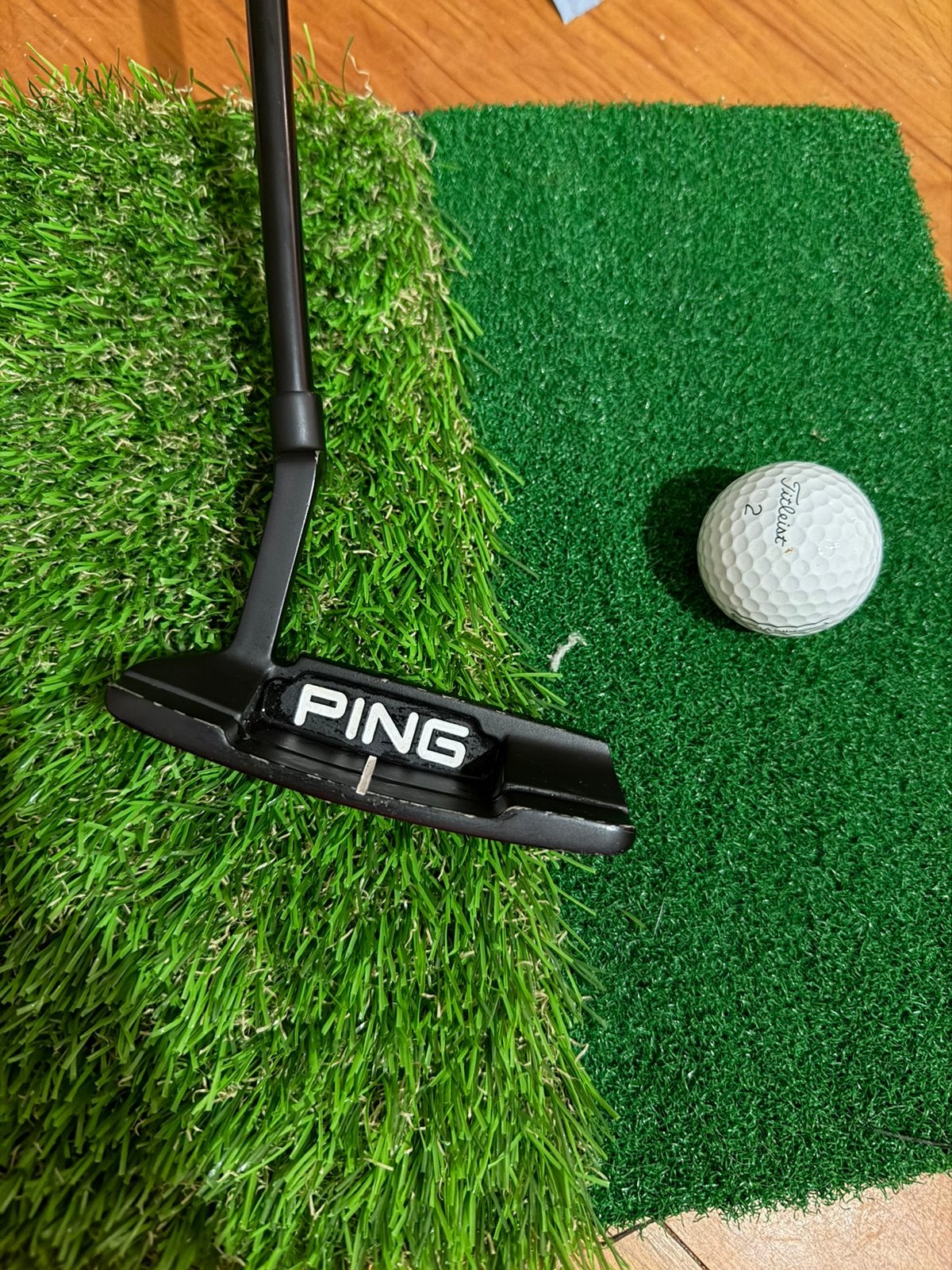 PING 2023 Anser 2D Putter | Matzwart | Incl. headcover golf, Ping, Verzenden, Ping, Zo goed als nieuw