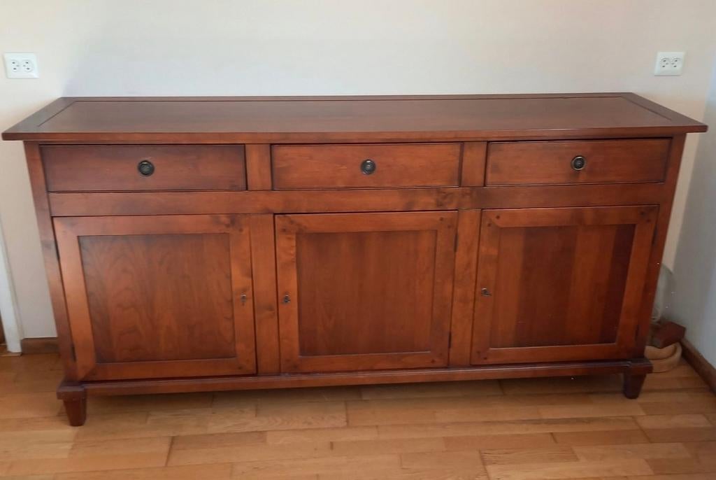 Kersenhouten dressoir - 196x50x97cm - Goede staat, Huis en Inrichting, Kasten | Dressoirs, Ophalen, Gebruikt, 150 tot 200 cm, Kersenhout
