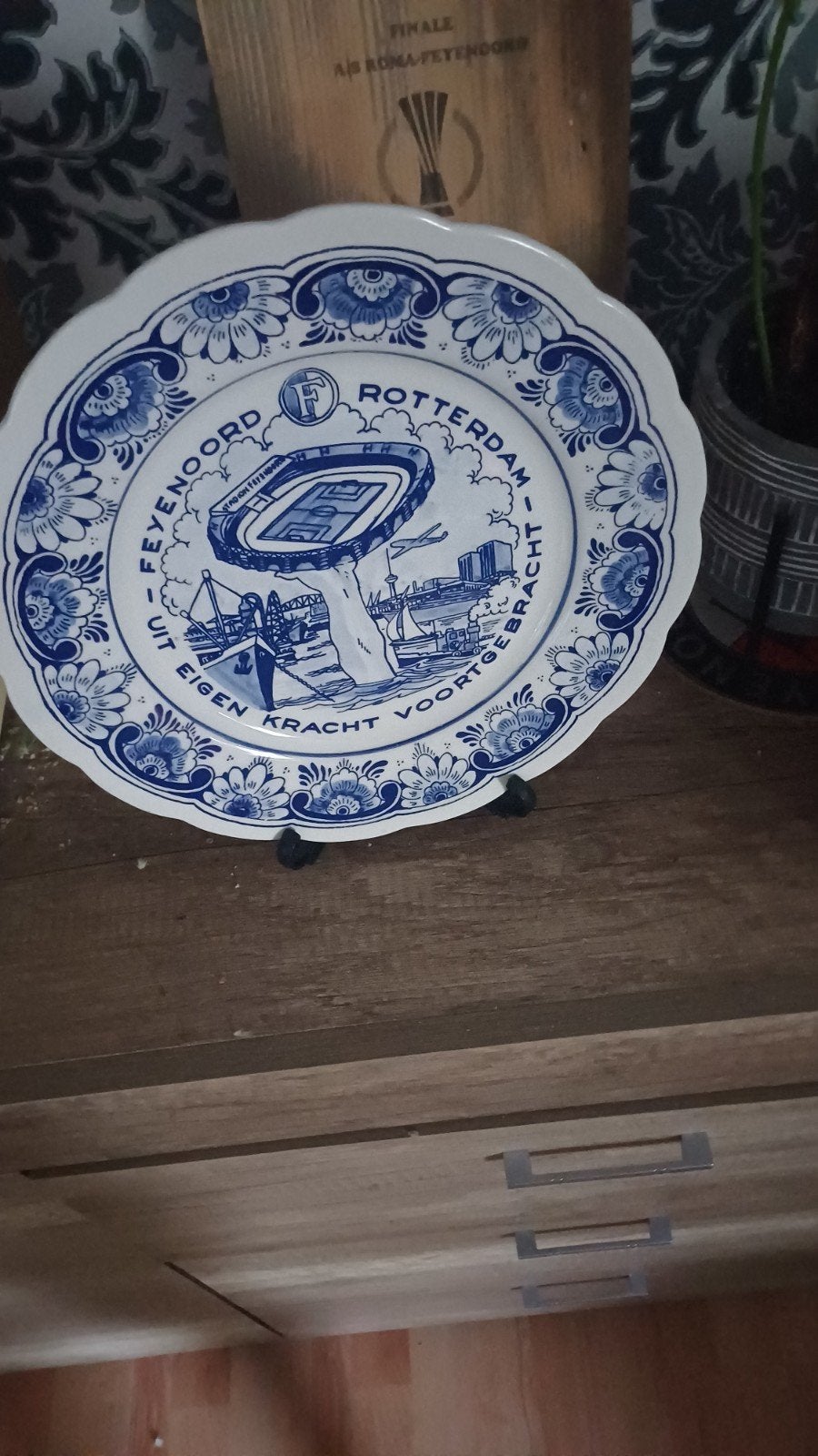 Delfts Blauw Feyenoord Wandbord - Handgeschilderd, Ophalen of Verzenden