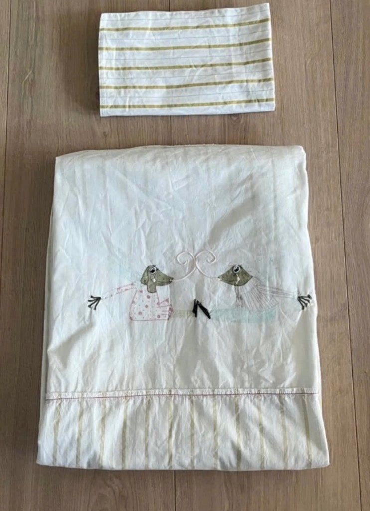 IKEA dekbedovertrek en kussensloop, Dekbedovertrek, Ophalen of Verzenden, Zo goed als nieuw, Kinderbed
