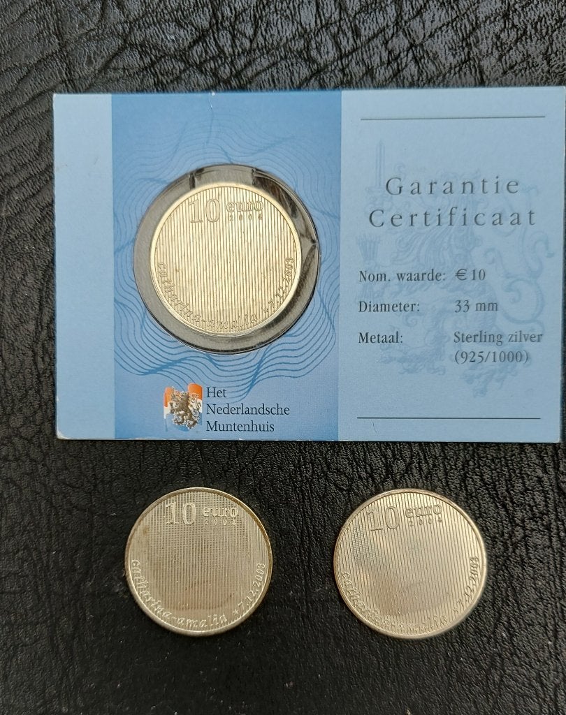 10 euro geboorte Amalia zilver 2004, Postzegels en Munten, Koningin Beatrix, Zilver, Euro's, Ophalen of Verzenden